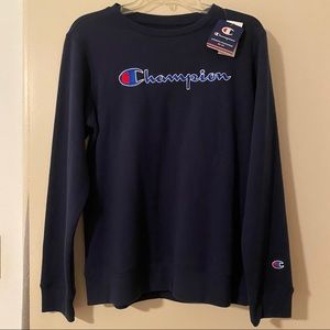 NWT navy blue champion crewneck